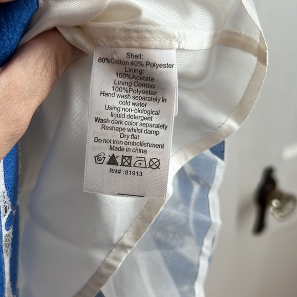 Anthropologie Azure Lace Dress, Plenty by Tracy Reese - Picture 4 of 5